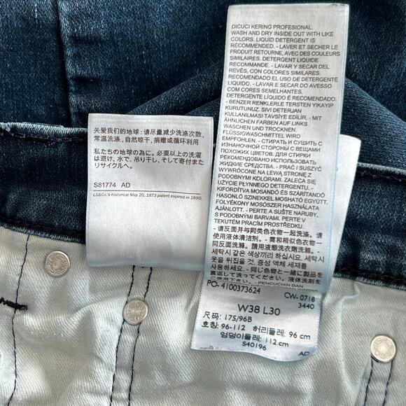 Levi's 511 High Waisted Medium Wash Denim Slim Jeans Men's Size 38 x 30 Blue - Picture 9 of 10